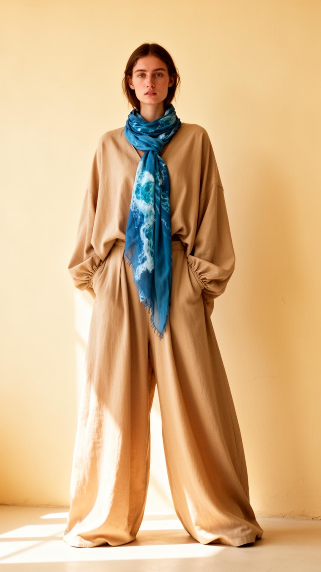 Stylin look with linen and ocean silk